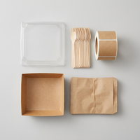 Boîtes jetables pour gâteaux roulés avec couvercles transparents, en papier kraft verni, recyclables, pour l'emballage alimentaire de boulangerie