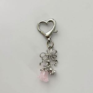 Girl Cute Red Rose Red Black White Pink Fashion Design Vintage Car Keyholder <b>Key</b> <b>Chain</b> Pendant Bag Accessories - Product Image 6