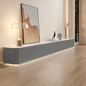 Luxury Exquisite Grey TV Cabinet and Coffee Table Modern TV stand furniture for living room