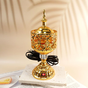 Di alta qualità stile Dubai bruciatore di incenso elettrico in <span class=keywords><strong>oro</strong></span> stile arabo in metallo Bakhoor bruciatore di incenso - Product Image 3