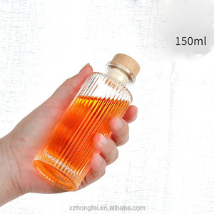 Bouteilles en verre diffuseur d'arômes 100ml 150ml 200ml avec <span class=keywords><strong>bouchon</strong></span> à vis en liège pour cadeaux de <span class=keywords><strong>mariage</strong></span>, sérigraphie Hongfei Glass HF-687 - Product Image 6