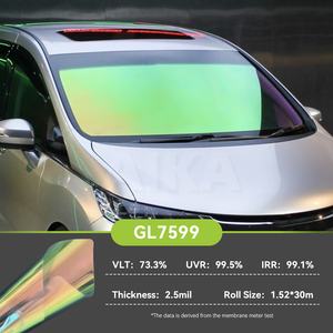 Pellicola per Finestre Camaleonte Verde Premium 1.52*30m 2.5mil, Protezione UV 99%, Anti-ingiallimento, Pellicola Nano Ceramica per Vetri, <span class=keywords><strong>Tinta</strong></span> Camaleonte - Product Image 2