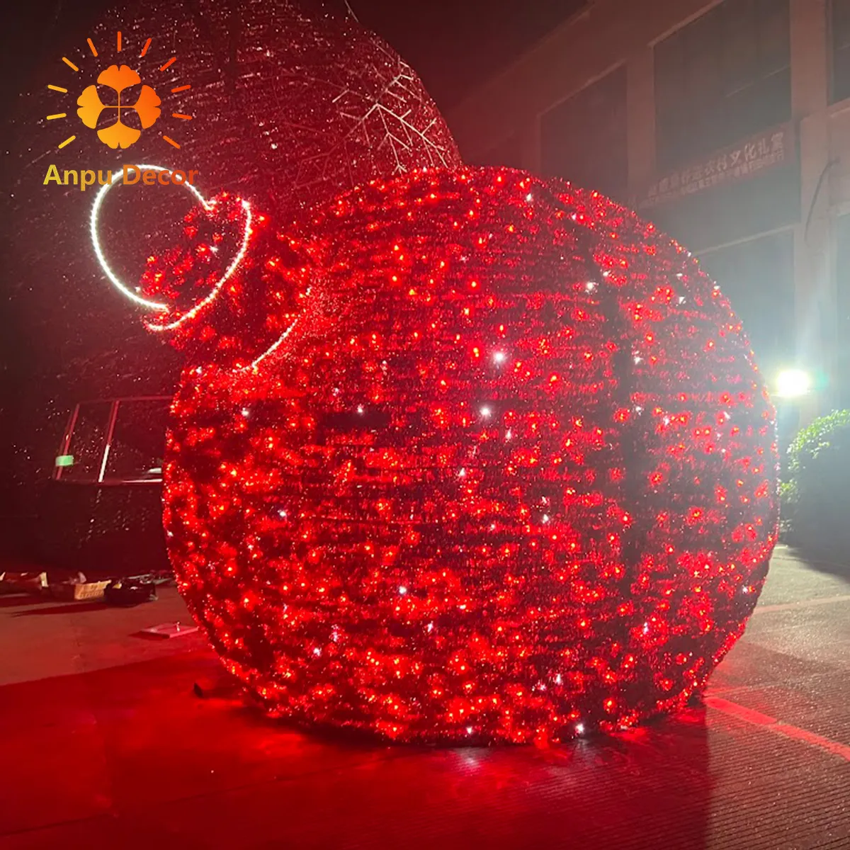 Украшения на открытом воздухе 3d мотив светодиодные светящиеся рождественские большие шары