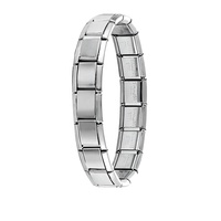 Nouveau Bracelet Charme Unisexe Élégant en Acier Inoxydable Plaqué Or, Motif Cœur Chrétien, Module Italien, Fabriqué à Yiwu, Idéal Cadeau