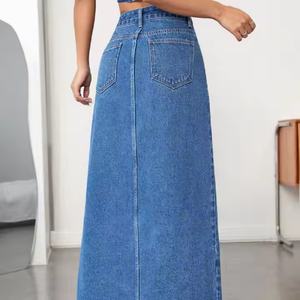 กระโปรงยีนส์แฟชั่นใหม่ สั่งทำโลโก้ได้ ขายส่ง คุณภาพสูง มินิสเกิร์ตและกระโปรงยาวสำหรับผู้หญิง - Product Image 4