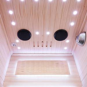 Sauna Portátil para Interiores de 1050W, Sauna Personal de Madera con Infrarrojos Lejanos y Luz Ambiental - Product Image 4