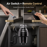 Broyeur de déchets alimentaires électrique certifié SAA BSI NOM, 3/4HP 550W, en acier inoxydable, technologie silencieuse, classe d'efficacité énergétique