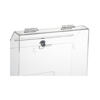 Wand halterung oder Tischplatte Clear Charity Box Kunststoff-Spenden box Acryl-Wahlurne mit Schloss