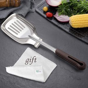Spatola da cucina mestolo spazzola utensili da cucina fornelli 8 pollici grande in acciaio inossidabile supporto per carichi pesanti - Product Image 3