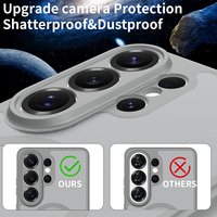 Coque de protection d'objectif d'appareil photo intégrale de luxe magnétique anti-traces de doigts transparente mate en TPU PC pour téléphone S26 Ultra