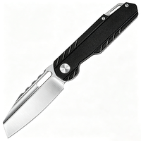 Couteau pliant de poche d'extérieur avec manche en G10 noir et lame en acier AUS-8, couteau de camping, de chasse et EDC, OEM pris en charge