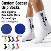 Chaussettes de football robustes avec renforts sur les orteils et les talons, impression numérique et technologie tricotée pour l'entraînement intense de printemps