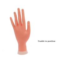 Modèle de main de pratique d'ongle pliable en plastique souple prothétique flexible formation fausse main Mannequin affichage main de pratique d'ongle