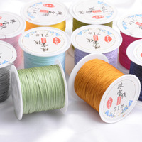 Fil de nœud chinois coloré en satin de nylon perlé, fil n°71, 45m/rouleau, 0,4mm, cordon de jade pour composants et accessoires de bijoux