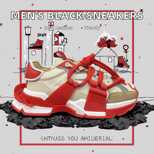 Chaussures de sport pour hommes de haute qualité, style sportif, baskets décontractées noires de luxe avec fermeture à lacets, maille, nouvelle tendance de la mode, chaussures de créateur - Product Image 6