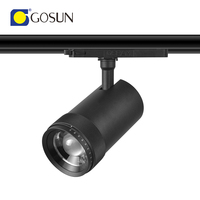 GOSUN 15-60 grados con zoom perfil de aluminio inteligente TRIAC regulable 15-42w focos LED foco de pista