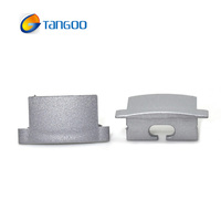 Profil en aluminium mené enfoncé 20mm avec la bride, canal en aluminium de bande de LED pour le plafond