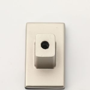 Folding Handle Zinc Alloy Rectangle <b>Drawer</b> Hardware Scandinavian Style <b>Silver</b> Black Color Blocking Durable - Product Image 3