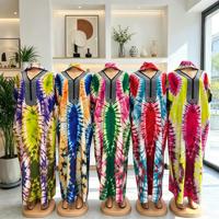 Robe longue décontractée africaine en coton à manches courtes pour femme, motif imprimé, avec foulard, ensemble de vêtements africains pour femme avec diamants, style Boubou