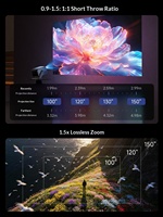 Projecteur laser tricolore 4K Pana Sonic PT-P30C avec zoom, Android 64G ROM 4GB RAM 3600 CVIA Ultra HD Dolby Vision Cinema