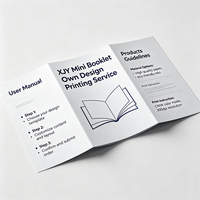Service d'impression de mini-brochures XJY avec conception personnalisée, manuel d'utilisation plié, instructions d'utilisation, guide des produits