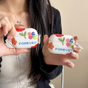 Funda para auriculares con diseño de flor pequeña roja, compatible con <span class=keywords><strong>AirPods</strong></span> 1 Pro 2 3 4 Gen, funda anticaída para auriculares - Product Image 1