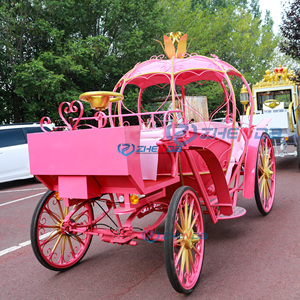 Exquisito Carruaje de Lujo Tirado por Caballos, Carruaje de Princesa con Carruaje Rosa Calabaza para Bodas <span class=keywords><strong>en</strong></span> <span class=keywords><strong>Venta</strong></span> - Product Image 5