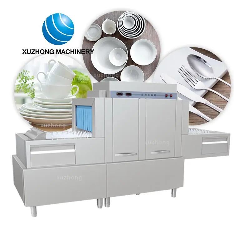 Type commercial lave-vaisselle industriel de convoyeur équipement d'hôtel de cuisine lave-vaisselle industriel commercial
