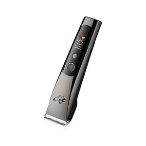 เครื่องตัดขนสัตว์ไฟฟ้า S3 LCD แบบชาร์จได้ เงียบ สำหรับแมวและสุนัข พร้อมอุปกรณ์กรูมมิ่งอุ้งเท้า สีดำ วัสดุ ABS - Product Image 1