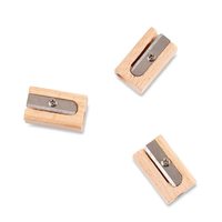 Taille-crayon en bois de hêtre à un seul trou, taille-crayon en bois fait main, coupe-crayon en bois