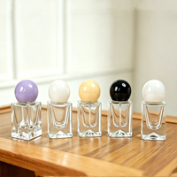 Flacon de parfum en verre transparent carré long avec bouchon argenté et pulvérisateur, tailles 10 ml, flacon à sertir – Vente en gros