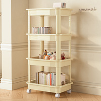 Nouvelle étagère de rangement multi-niveaux pliable sur pied pour salon et dortoir, organisateur de jouets mobile