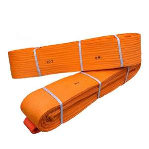 후크가 있는 폴리에스터 웨빙 슬링-리프트를 위한 헤비 듀티 플랫 슬링 벨트, 내구성 있는 폴리에스터 소재 - Product Image 2