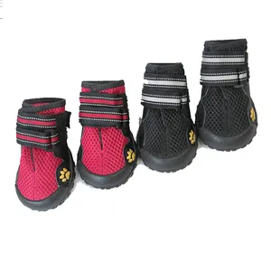 Chaussures de pluie pour chien en coton réfléchissant jaune de marque LGO, imperméables, sportives et mignonnes pour protéger les pattes des chiens en hiver