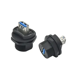 M20 M24 USB 3,0 Tipo C Micro-USB montaje en panel IP67 cable conector USB impermeable