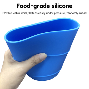 La Mini spazzatura in Silicone morbido non può rompere la pattumiera Desktop per il piano di lavoro del bagno, scrivania da ufficio piccola pattumiera - Product Image 6