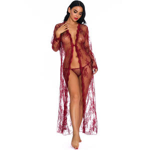 King Mcgreen Star Robe érotique Sexy Robe de nuit Lingerie Sexy Pyjamas Pancake Open Bra See Through Chest Nightgown Babydoll Lace - Product Image 4