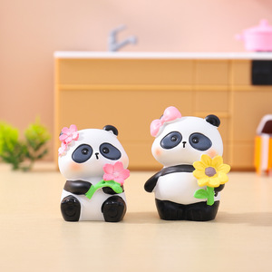 กล่องสุ่ม 8 ชิ้น/ชุด ตุ๊กตาเรซิ่นรูปสัตว์แพนด้าจีนน่ารัก ขนาด 4-6 ซม. ฟิกเกอร์อนิเมะ กล่องสุ่มลุ้นรับของสะสม - Product Image 4