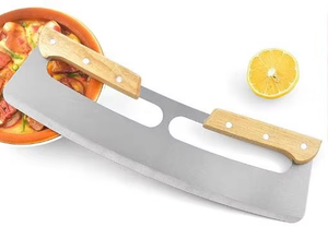 Couvre-couteau à pizza en plastique à glissière ondulée rose, ensemble élégant avec logo, plateau orange et scie électrique de qualité supérieure - Product Image 5