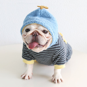 Lindo nuevo Fadou Moon Boat invierno rayas algodón clásicos pijamas acolchados todo-fósforo Fat Bago <span class=keywords><strong>Koki</strong></span> ropa para perros - Product Image 4