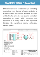Vente chaude antenne coaxiale RF à cinq broches connecteurs BNC borne en laiton nickelé montage vertical PCB prise mâle cuivre 50