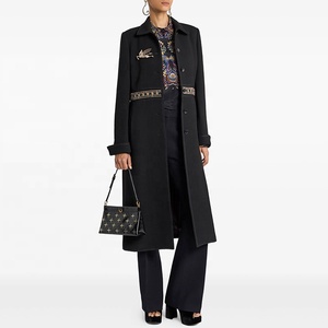 OUDINA Manteau long en <span class=keywords><strong>laine</strong></span> pour femme, style hiver, nouvelle collection, grande taille <span class=keywords><strong>XXL</strong></span>, orné de perles et de strass, avec emblème - Product Image 1