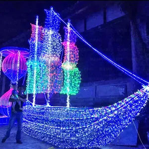 크리스마스 풍경 쇼핑 플라자 파티 결혼식 장식 휴일 조명을위한 맞춤형 LED 야외 할로윈 조명