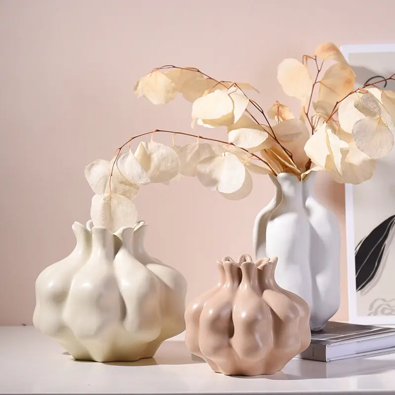 Benutzer definierte Einweihung sparty Hochzeits geschenk Cremeweiß glasierte Porzellan Keramik Blumenvase