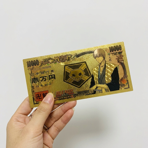 5 billetes de 10.000 yenes de <span class=keywords><strong>Bleach</strong></span> Anime, billete de <span class=keywords><strong>manga</strong></span> japonés clásico con lámina dorada para colección de recuerdos de la infancia, regalo - Product Image 2