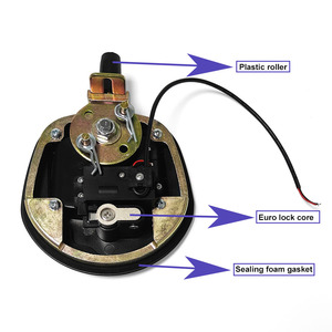 RV araç 12v elektrik T kolu merkezi katlanır sıkıştırma kilidi avrupa tarzı kilit çekirdek çinko alaşım balina kuyruk kilidi - Product Image 4