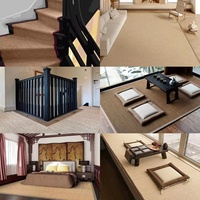 Tapis tissé en faux sisal de style minimaliste nordique, résistant aux taches, facile à nettoyer, pour entrée, chambre à coucher, intérieur