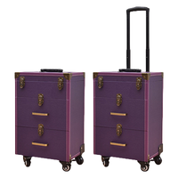 Boîte à maquillage professionnelle pour voyage en train, boîte à cosmétiques, boîte à maquillage de beauté, trois étages