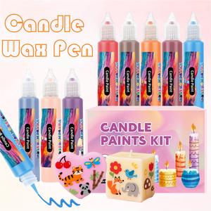 Bolígrafo de Cera para Velas, para Proyectos de Bricolaje, Fiestas de Cumpleaños, Ocasiones Especiales, Crea Velas Coloridas, Pinturas Acrílicas Seguras y No Tóxicas, 24 Colores - Product Image 1
