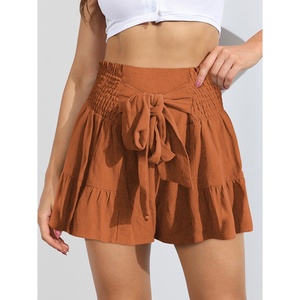 Shorts jupe drapés à volants pour femme, nouvelle collection été, décontractés, haute qualité, personnalisables en gros (OEM) - Product Image 4